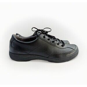 Dansko Womens Emma Lace Up Leather Comfort Sneaker Black Size 9.5 Slip Resistant